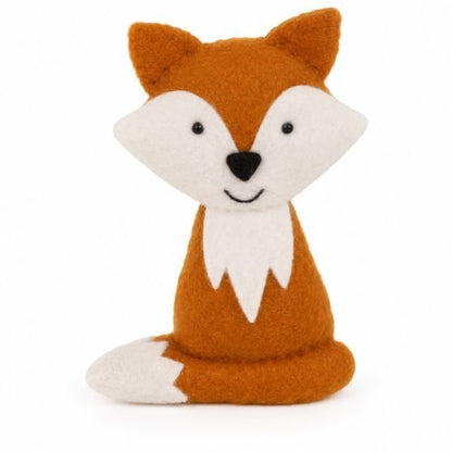 figurine renard orange en feutrine du mobile bébé forêt des rêves