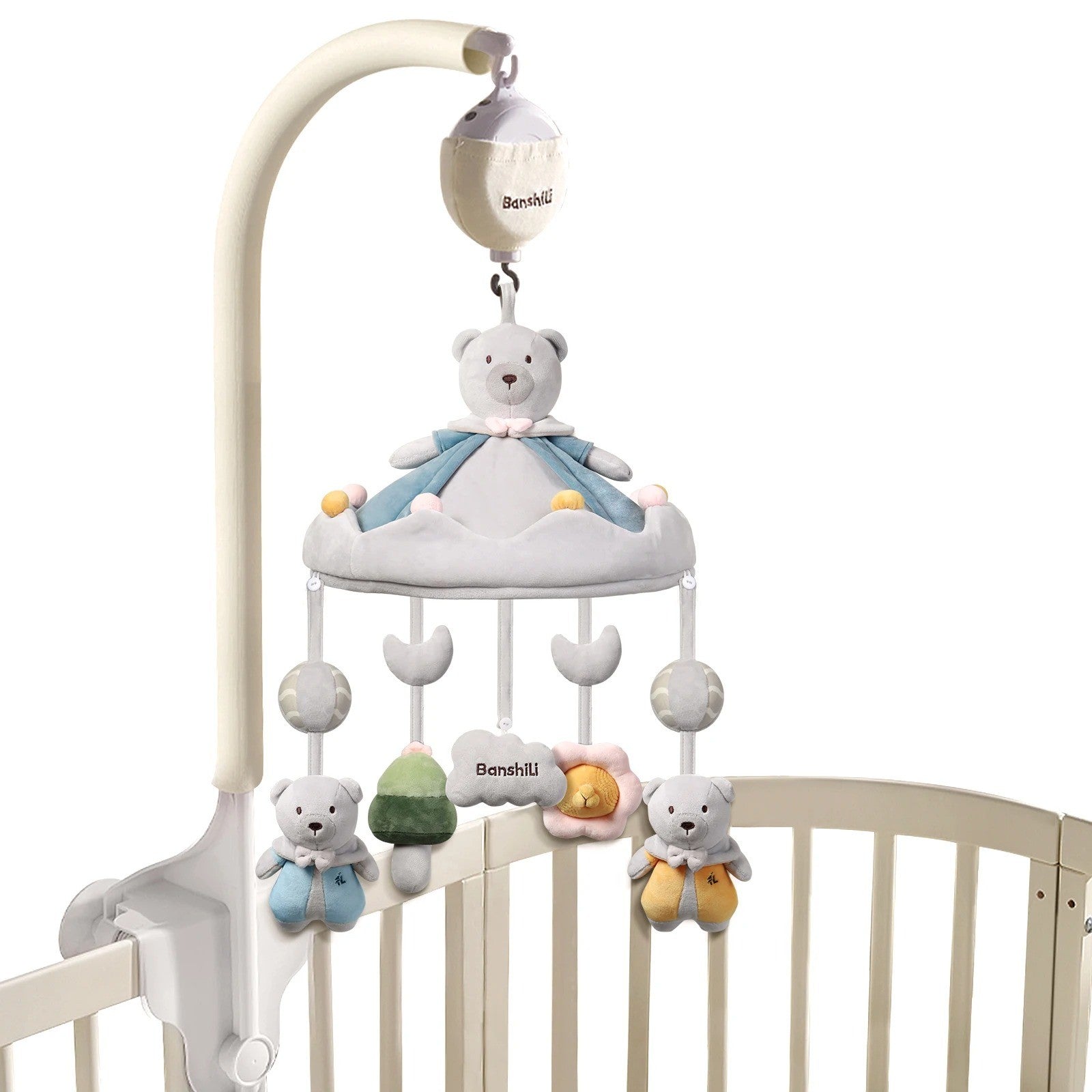 Mobile Bebe lit – Peluches douces et musique apaisante pour l’éveil de bébé - Spot Bébé