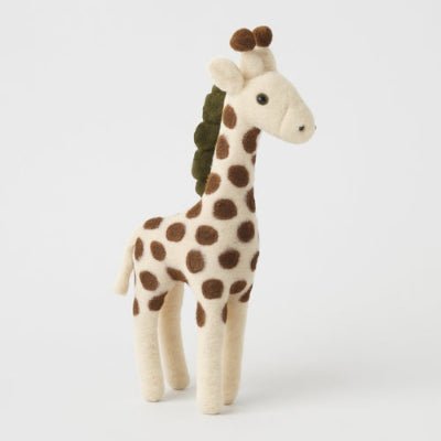 Mobile bébé nature avec girafe et éléphant en feutrine pour berceau