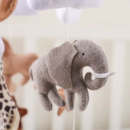 Mobile Lit Bébé - Animaux de la Savane en Feutrine - Spot Bébé