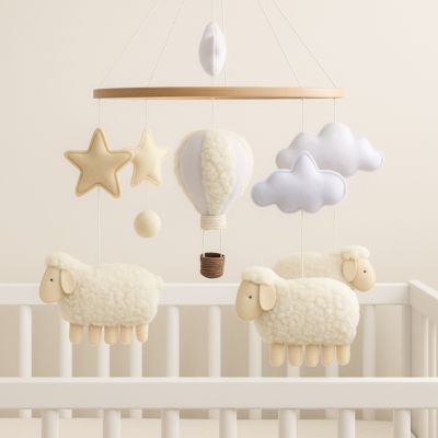 Mobile lit bébé fille et garçon, idée cadeau de naissance mixte