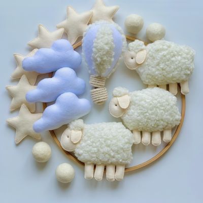 Mobile musical pour lit bébé qui apaise et favorise le sommeil