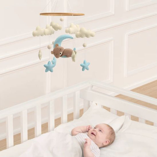 Mobile lit bébé décoratif pour chambre bébé au style doux et intemporel