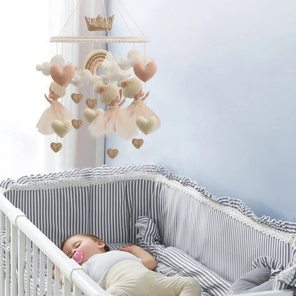 Mobile lit bébé princesse – Danseuses, nuages et cœurs en feutrine douce - Spot Bébé