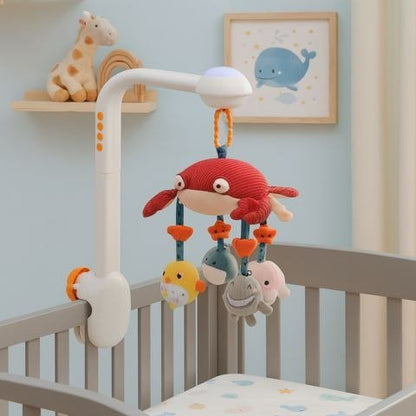 Mobile musical bébé à rotation douce avec peluches suspendues