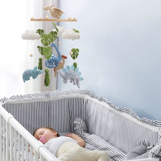 Mobile musical bébé dinosaures favorisant l’éveil visuel