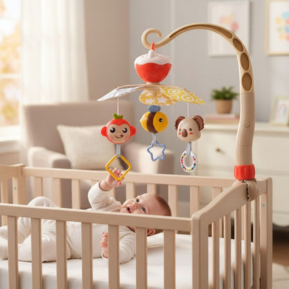 Mobile musical bébé garçon bleu et vert décoratif et apaisant