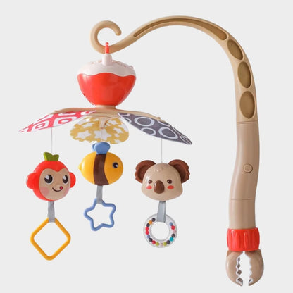 Mobile musical bébé évolutif avec figurine singe amusant pour éveil sensoriel