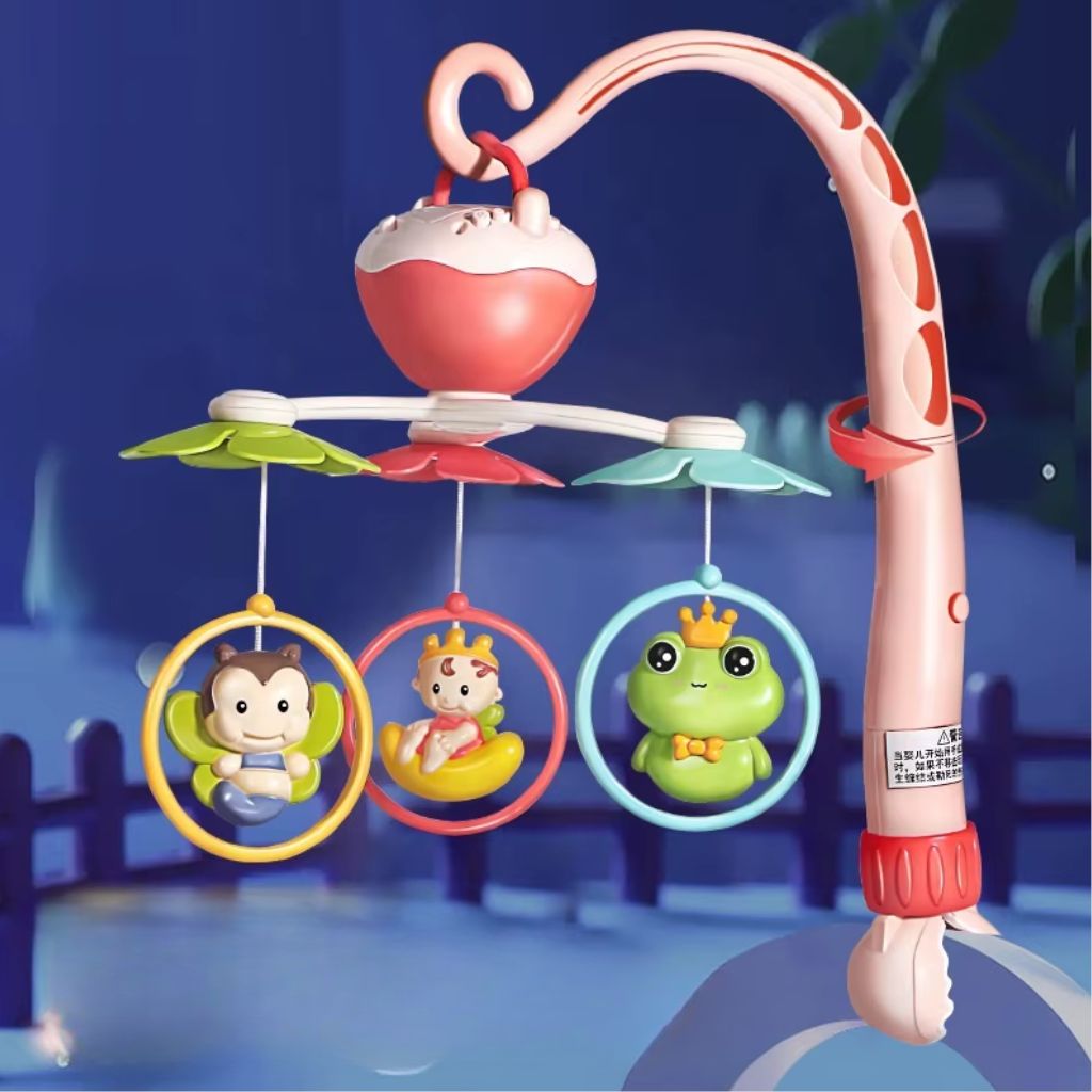 Mobile musical bébé évolutif rotatif 360 degrés avec personnages colorés