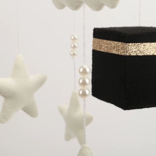 Mobile musicale bebe - Musulman symbolique inspiré de la Kaaba