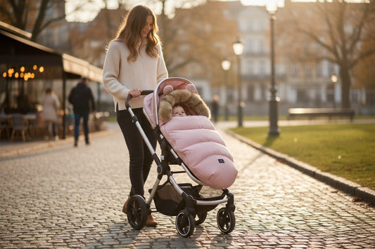 Nid d’ange bébé chaud et confortable pour promenade hivernale en poussette – Spot Bébé