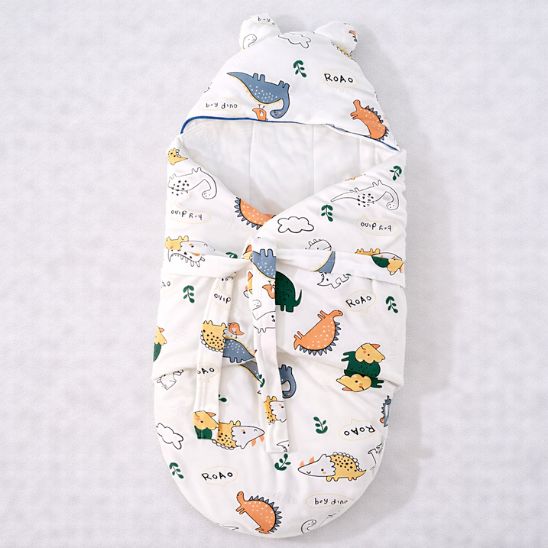 Nid d ange cosy Dino Jungle motif dinosaures vue de dessus fermé