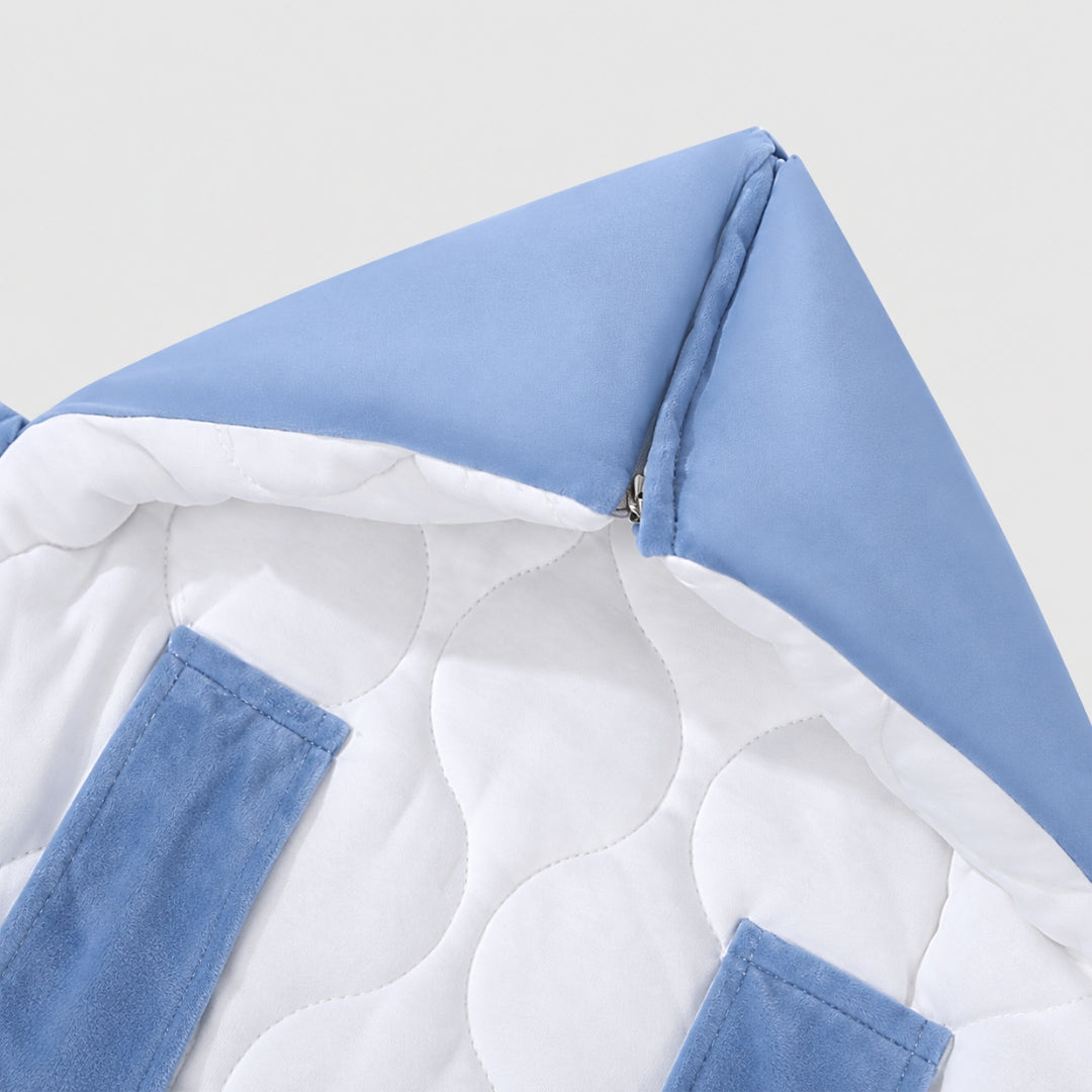 Capuche zippée et doublure en coton matelassé