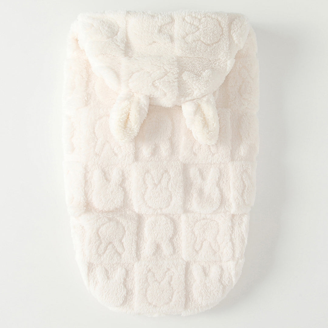 Dos du nid d'ange peluche avec oreilles de lapin