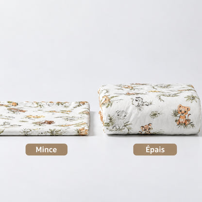 Comparaison du nid d'ange réversible Biscotte en version mince et en version épaisse