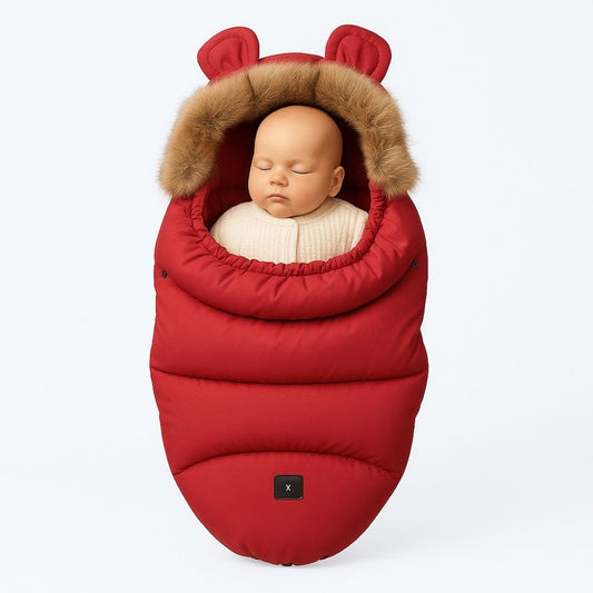 Nid d’ange rouge pour bébé, cocon douillet et chaud – Spot Bébé