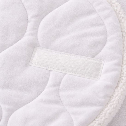 Détail intérieur matelassé et velcro nid d'ange bébé sherpa