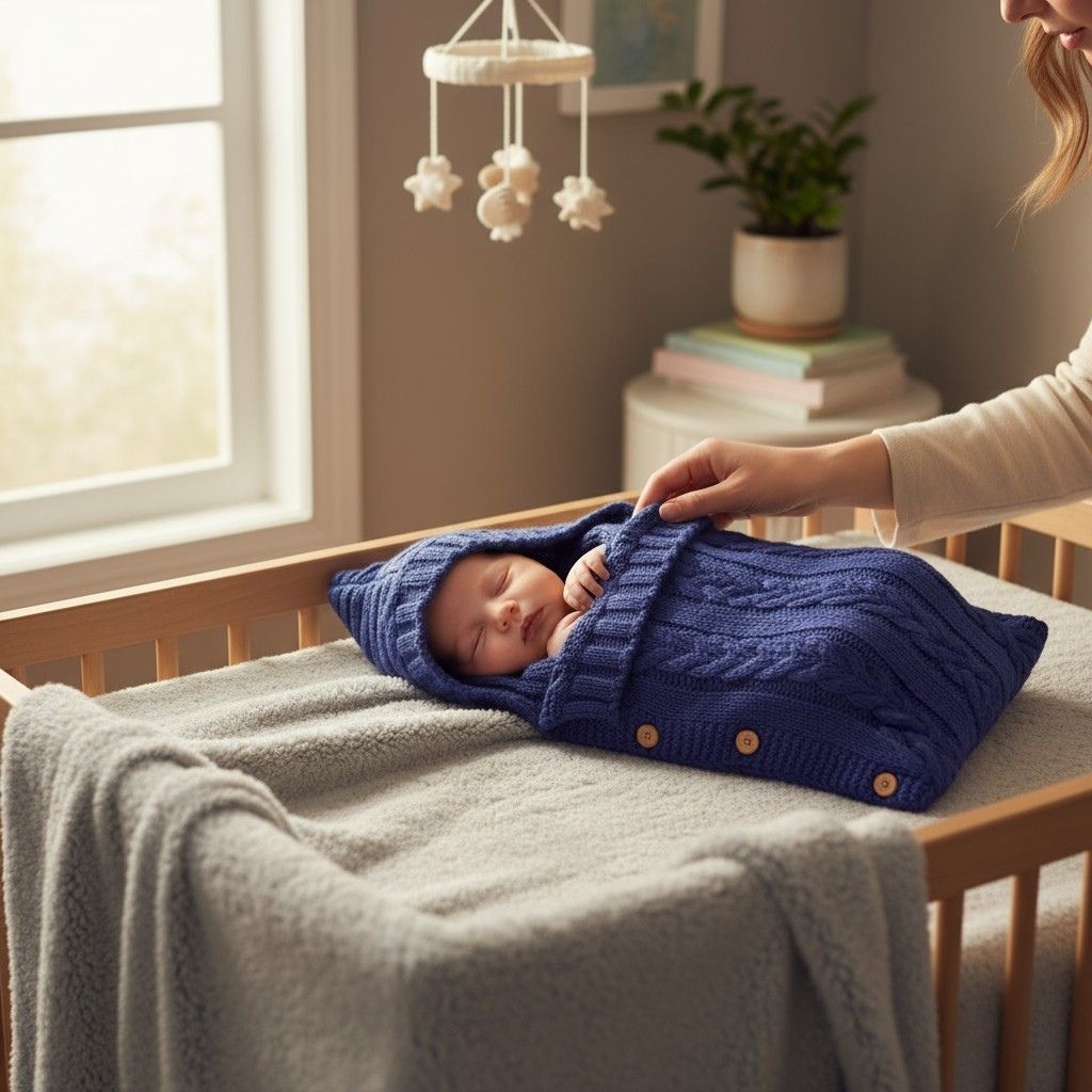 Nid dange hiver bleu marine tricot torsadé pour bébé garçon – Spot Bébé