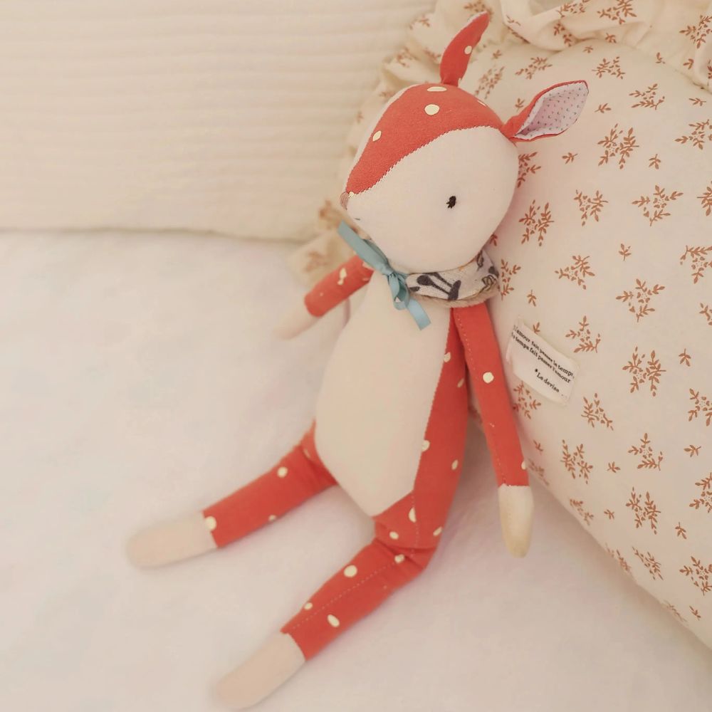 Doudou peluche renard douce et sécurisée pour bébé, 41 cm