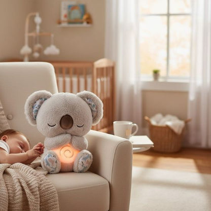 Peluche koala veilleuse musicale et lumineuse pour aider bébé à s’endormir