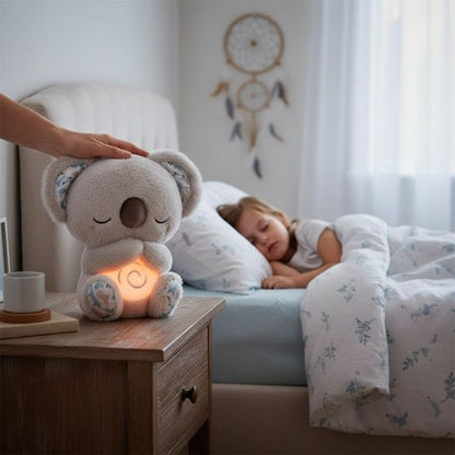 Veilleuse bébé peluche koala avec lumière douce pour apaiser le sommeil