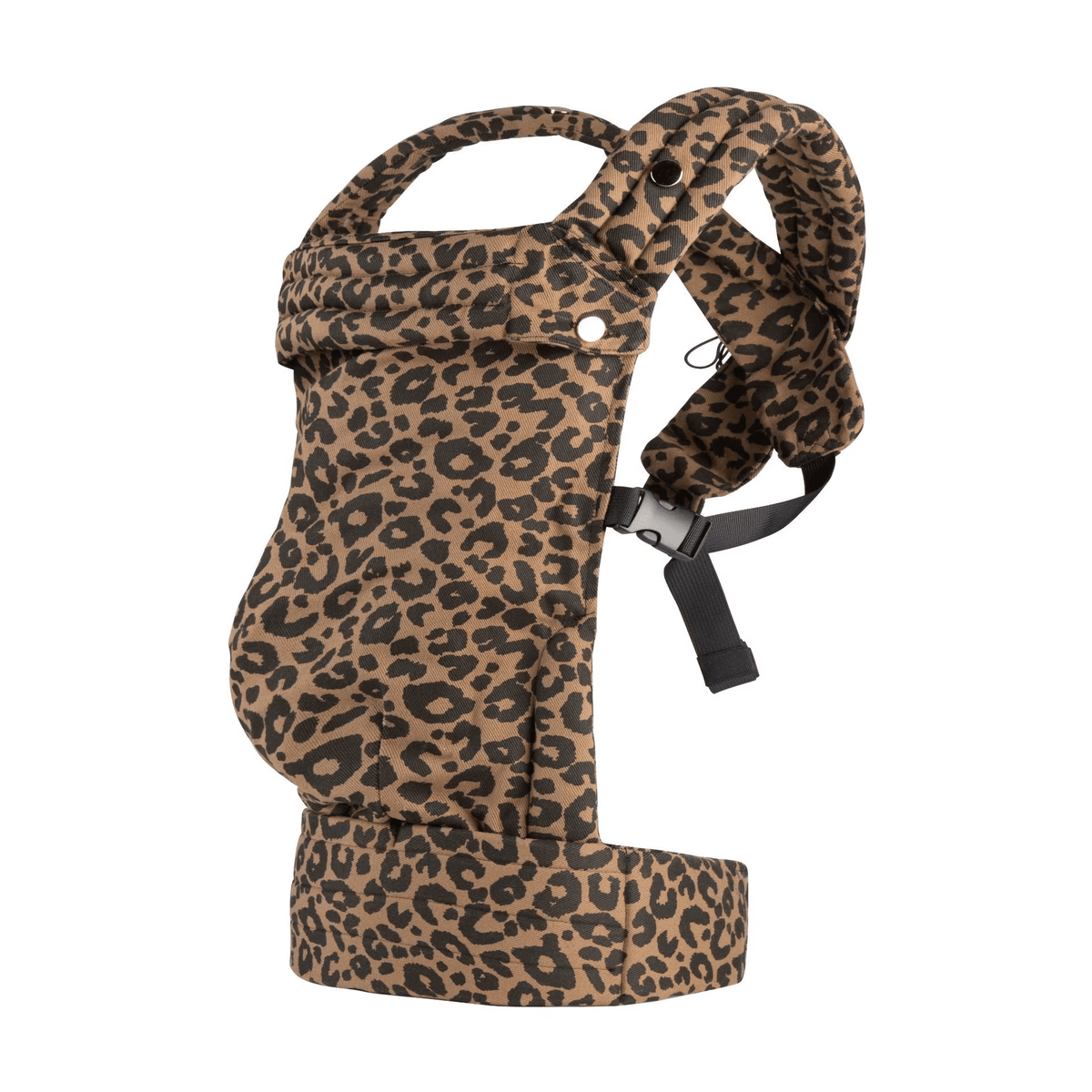 porte bébé léopard camel noir vue trois quarts produit seul