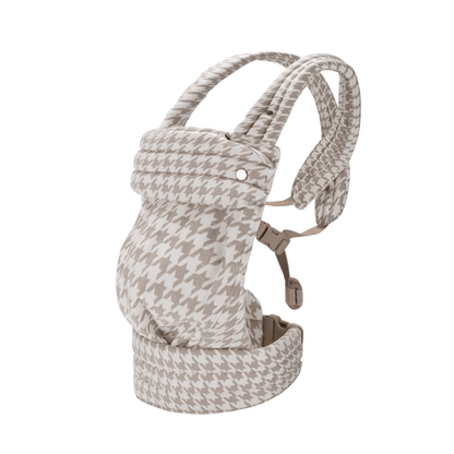 porte bébé pied de poule gris clair vue trois quarts produit seul