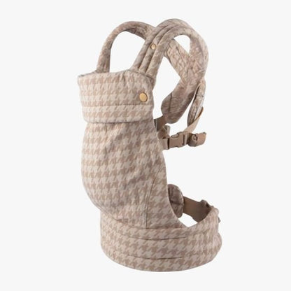 porte bébé pied de poule beige vue face produit seul