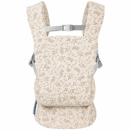 Porte bébé randonnée floral crème – produit seul, vue de dos
