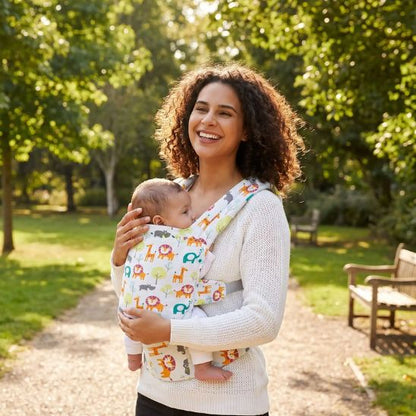 Porte bébé randonnée imprimé safari – balade au parc