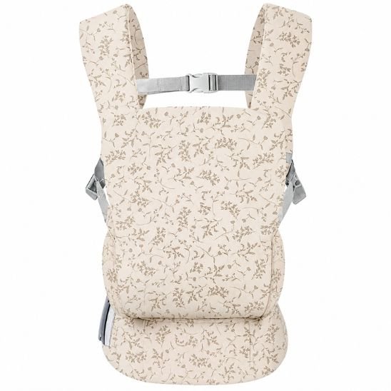 Porte bébé randonnée floral crème – produit seul, vue de dos