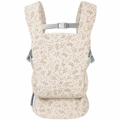 Porte bébé randonnée floral crème – produit seul, vue de dos