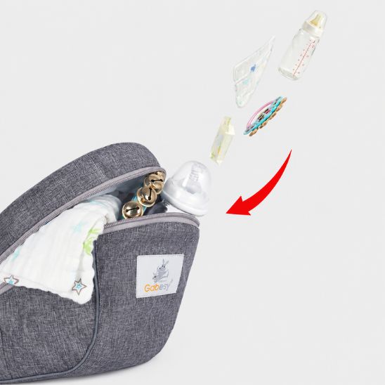 Siège de hanche bébé – rangement intégré couche biberon tétine accessoires
