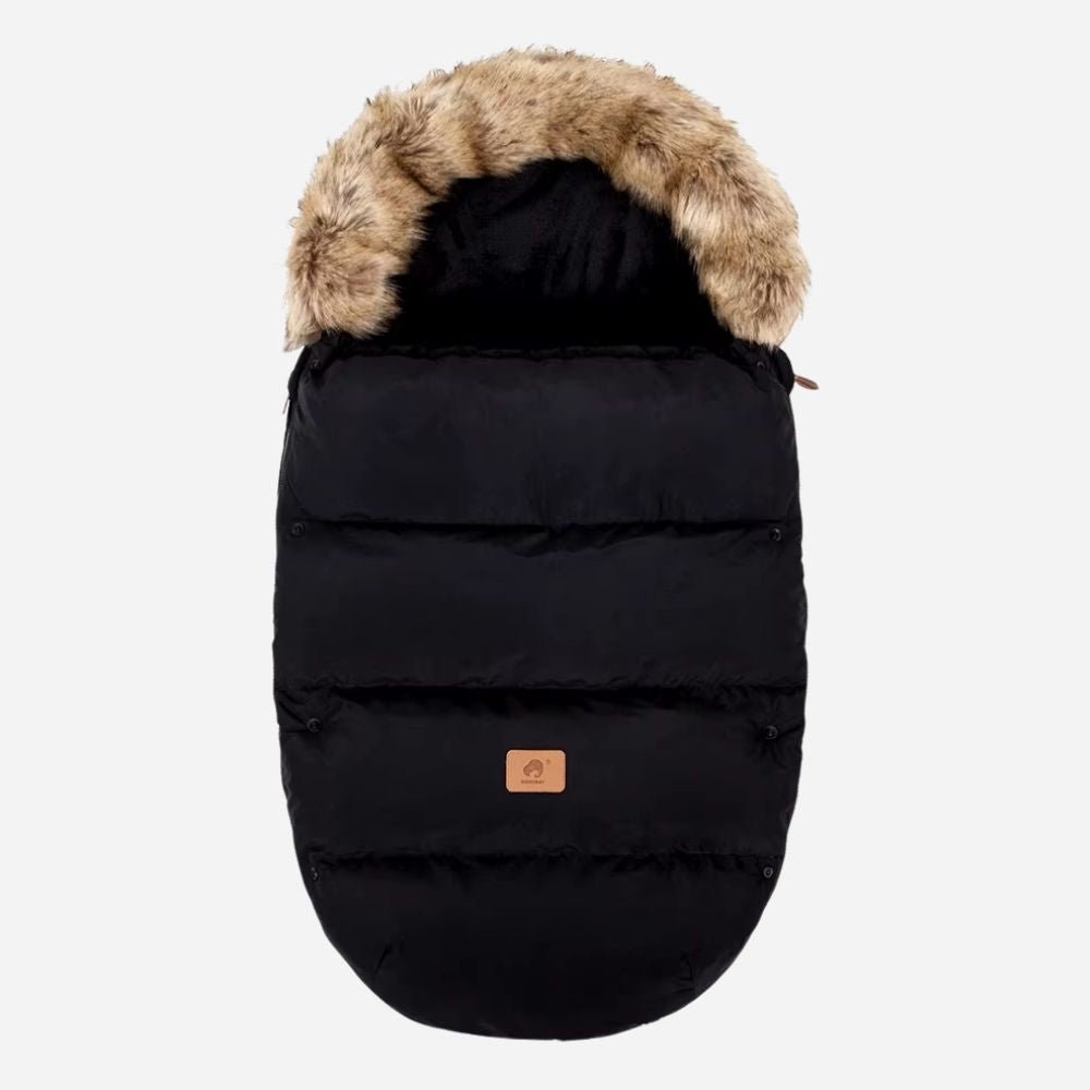 Poussette chancelière noire chaude et élégante pour bébé