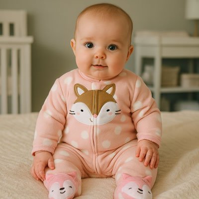 Pyjama bebe motif renard brodé pour éveiller la curiosité de bébé