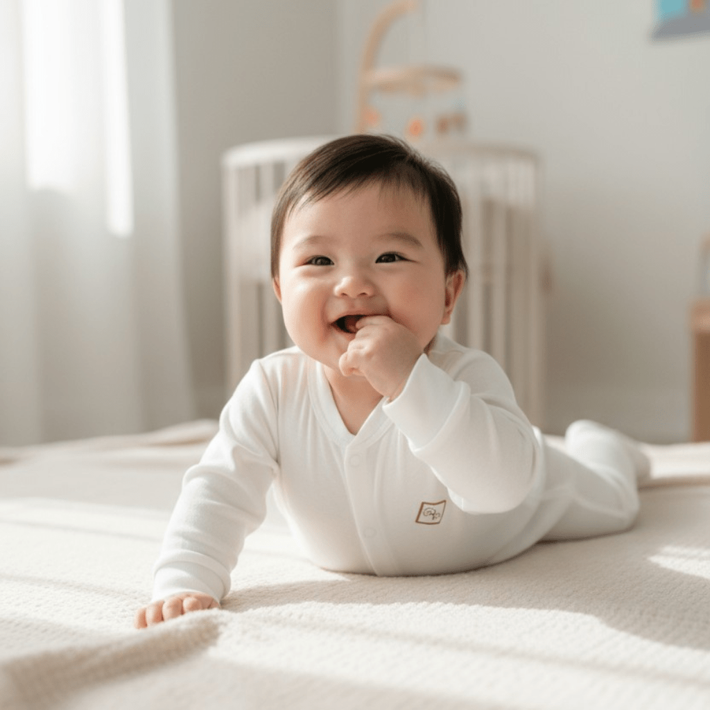 Pyjama grenouillère enfant beige clair – confort et douceur naturelle