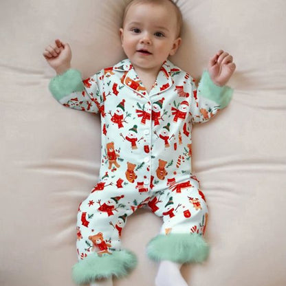 Pyjama NOEL BEBE en Coton Bio confort hivernal pour nuits paisibles