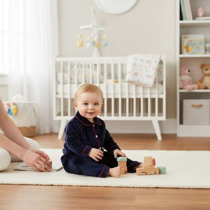 Pyjama NOEL enfant velours rouge matière douce et chaude