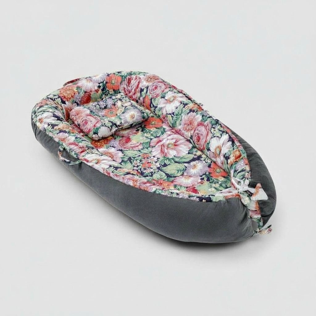 Réducteur de lit pour bébé motif fleurs colorées