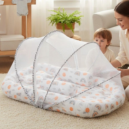 Nid bébé respirant, réducteur de lit portable posé sur lit parental