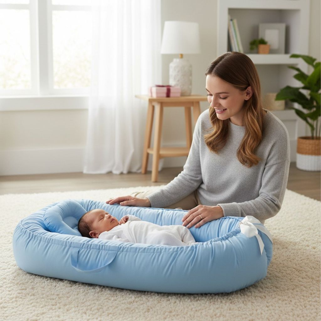 Réducteur de lit bébé avec matelas moelleux et rembourrage doux