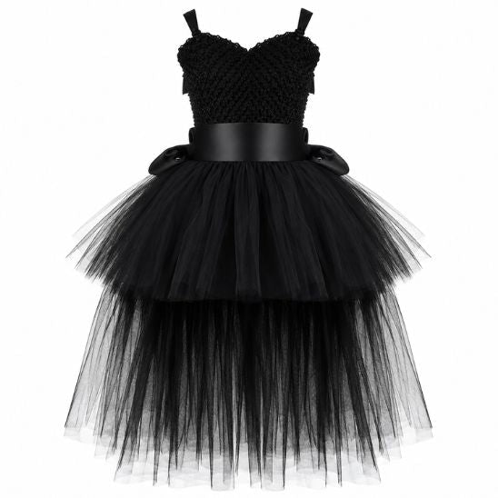 Robe licorne noire fille, vue produit de face