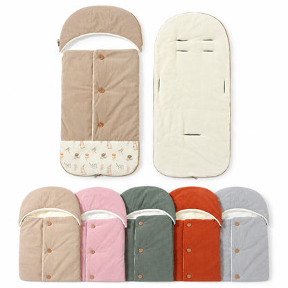 Sac de couchage poussette Noisette en 5 coloris, capuche amovible