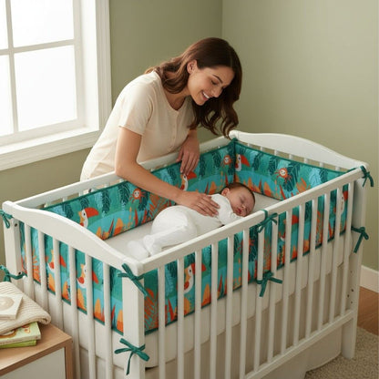 Tour de lit animaux de la jungle – Décoration naturelle pour chambre bébé