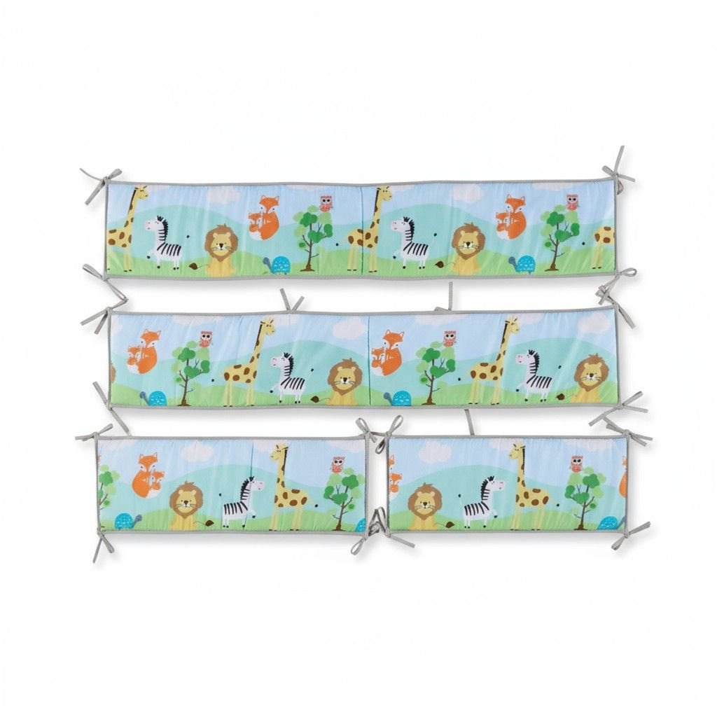 Tour de lit animaux mixte – Décoration naturelle pour chambre bébé