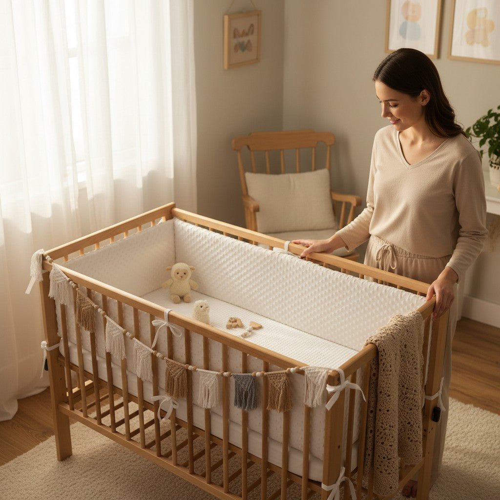 tour de lit bébé doux cocon en matière respirante pour un sommeil apaisé