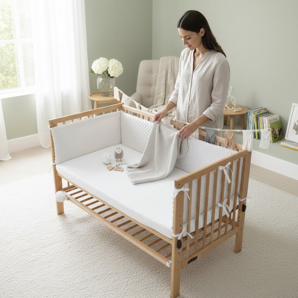 tour de lit bébé doux cocon protection contre les chocs nocturnes