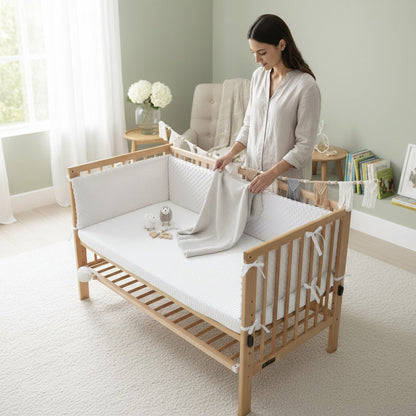 tour de lit bébé doux cocon protection contre les chocs nocturnes