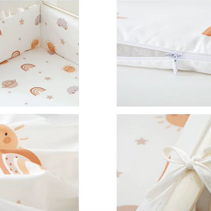 tour de lit bébé en coton unisexe pour fille et garçon