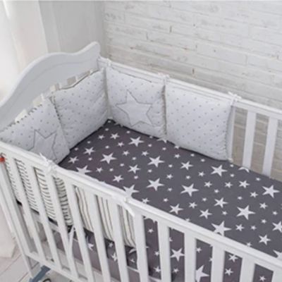 Tour de lit bébé étoile - Gris & Blanc - Spot Bébé